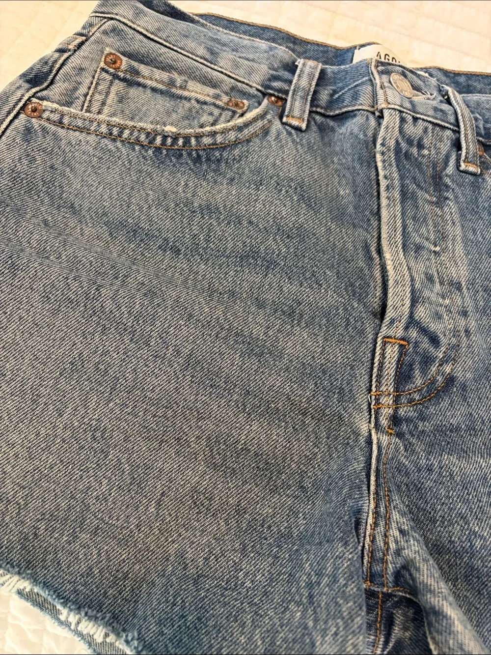 AGOLDE PARKER DENIM SHORTS
